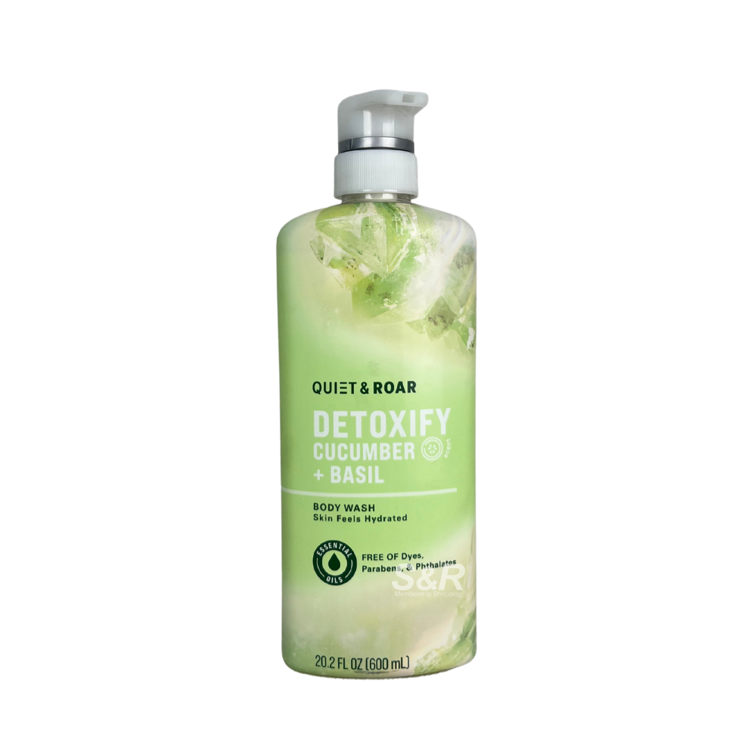 Quiet & Roar Detoxify Cucumber + Basil Body Wash 600mL